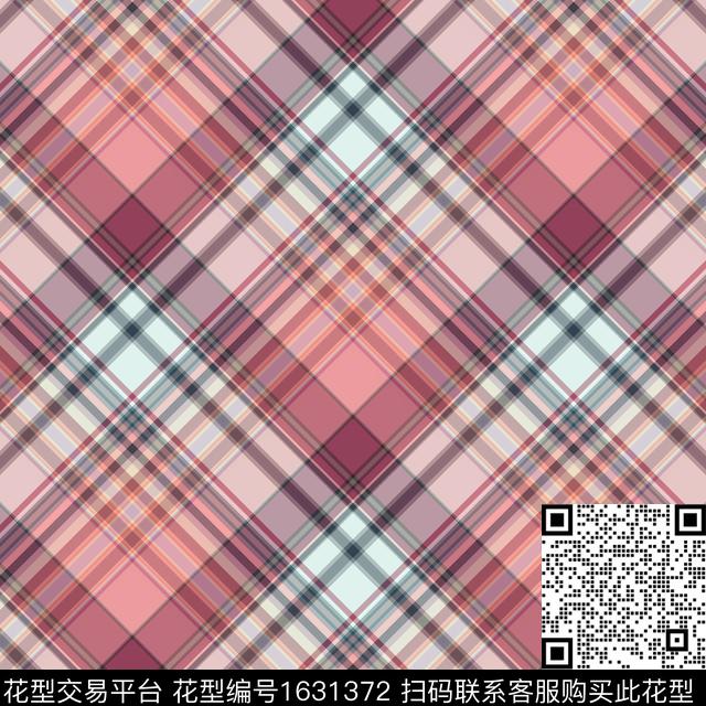 几何条纹格子数码印花花型下载（图片编号: 1631372） - 瓦栏（Walan）