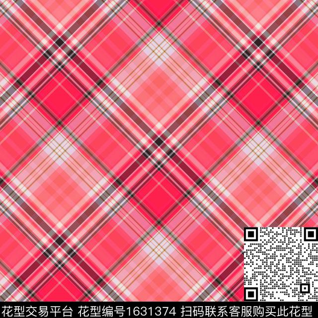 几何条纹格子数码印花花型下载（图片编号: 1631374） - 瓦栏（Walan）