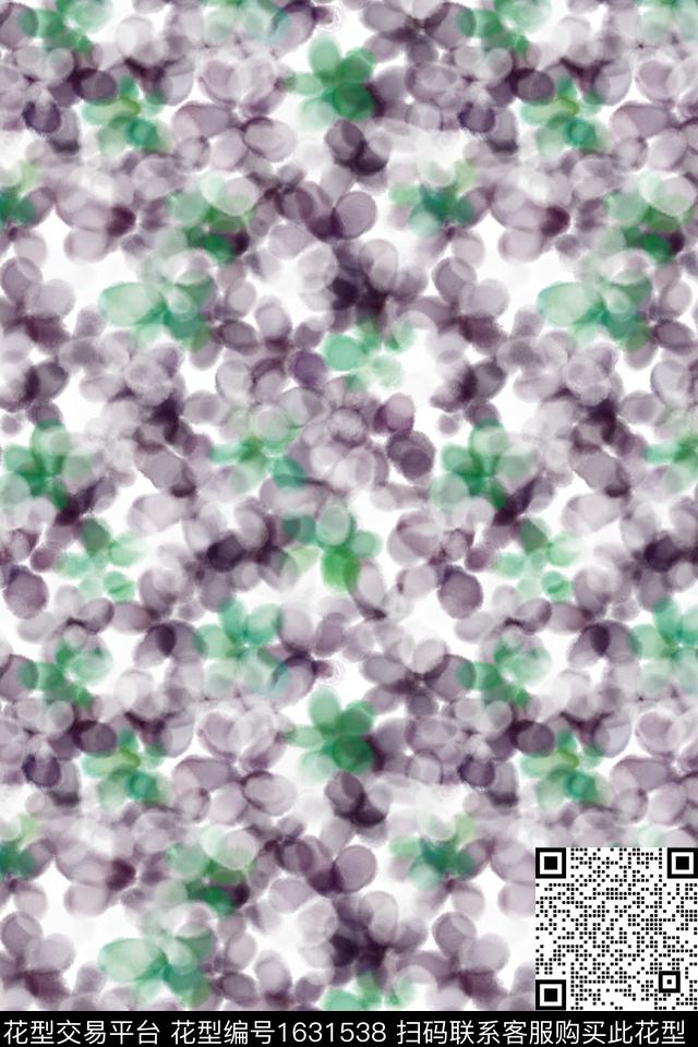 花卉小碎花水彩数码印花花型下载（图片编号: 1631538） - 瓦栏（Walan）