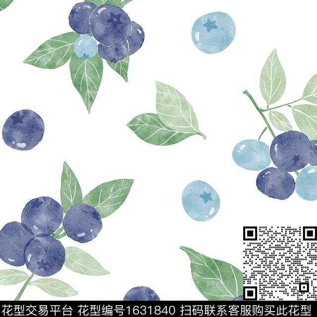 水彩手绘水果数码印花花型下载（图片编号: 1631840） - 瓦栏（Walan）