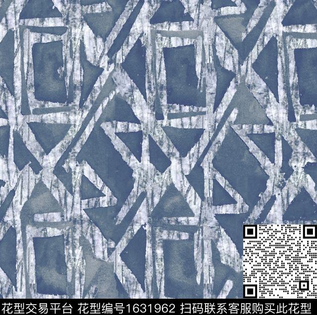 抽象水彩数码印花花型下载（图片编号: 1631962） - 瓦栏（Walan）