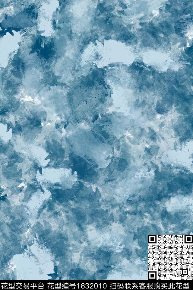 肌理水彩笔触数码印花花型下载（图片编号: 1632010） - 瓦栏（Walan）