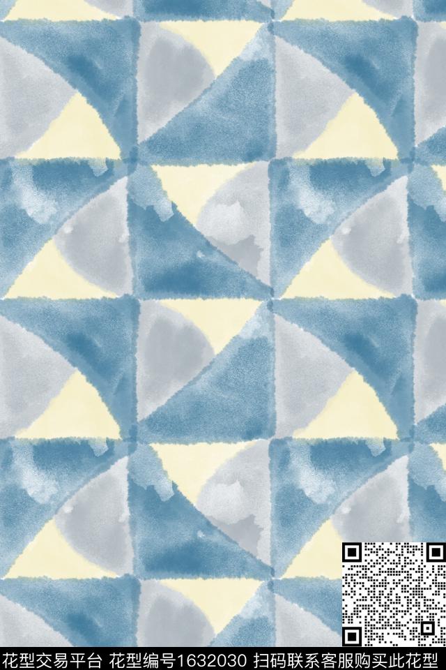 肌理水彩笔触数码印花花型下载（图片编号: 1632030） - 瓦栏（Walan）