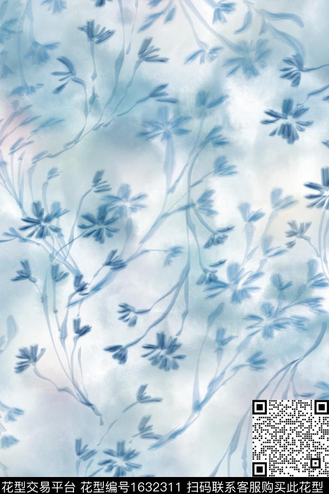 小清新花卉小碎花数码印花花型下载（图片编号: 1632311） - 瓦栏（Walan）