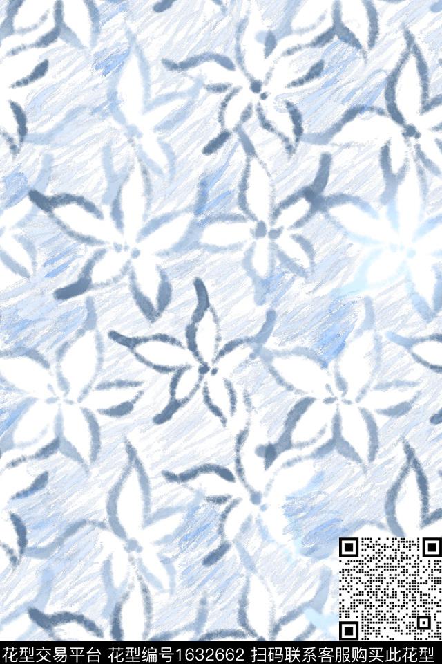 小清新花卉肌理数码印花花型下载（图片编号: 1632662） - 瓦栏（Walan）
