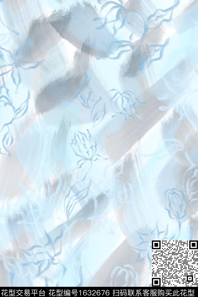 小清新侘寂花卉数码印花花型下载（图片编号: 1632676） - 瓦栏（Walan）