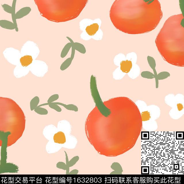 水彩小清新花卉数码印花花型下载（图片编号: 1632803） - 瓦栏（Walan）