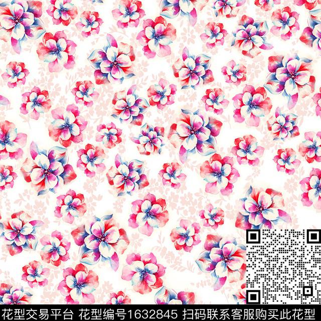 年轻女装花卉小碎花数码印花花型下载（图片编号: 1632845） - 瓦栏（Walan）