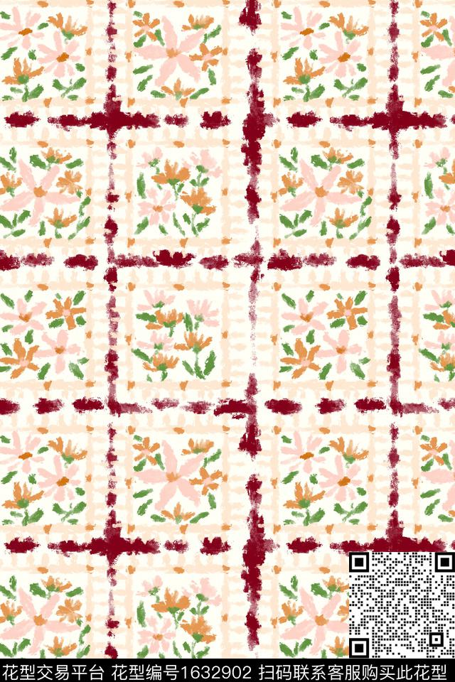 小清新花卉小碎花数码印花花型下载（图片编号: 1632902） - 瓦栏（Walan）