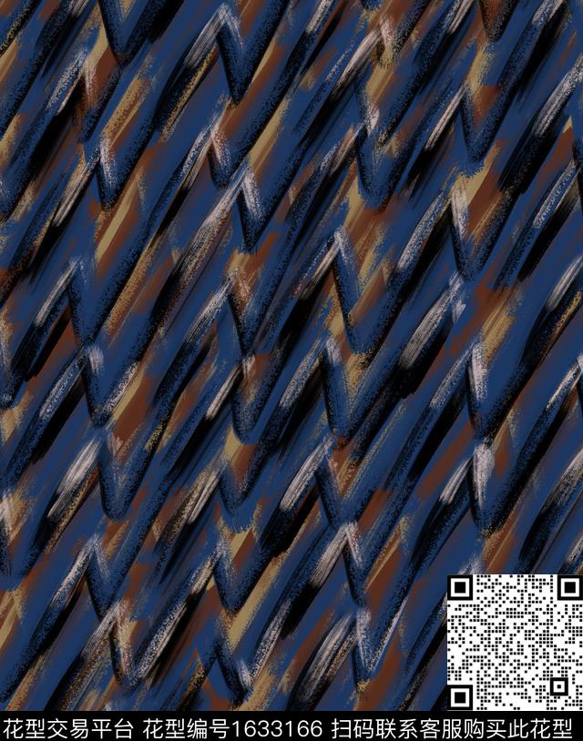 运动服抽象男装手绘数码印花花型下载（图片编号: 1633166） - 瓦栏（Walan）