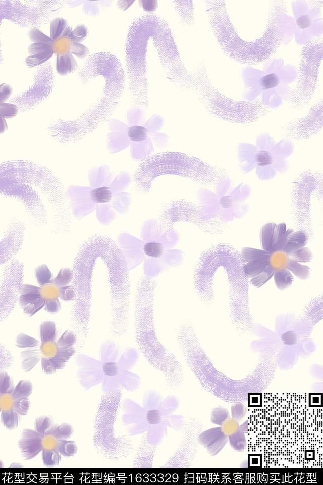 小清新花卉小碎花数码印花花型下载（图片编号: 1633329） - 瓦栏（Walan）