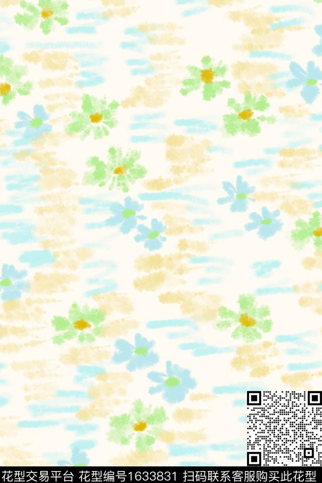 小清新花卉小碎花数码印花花型下载（图片编号: 1633831） - 瓦栏（Walan）