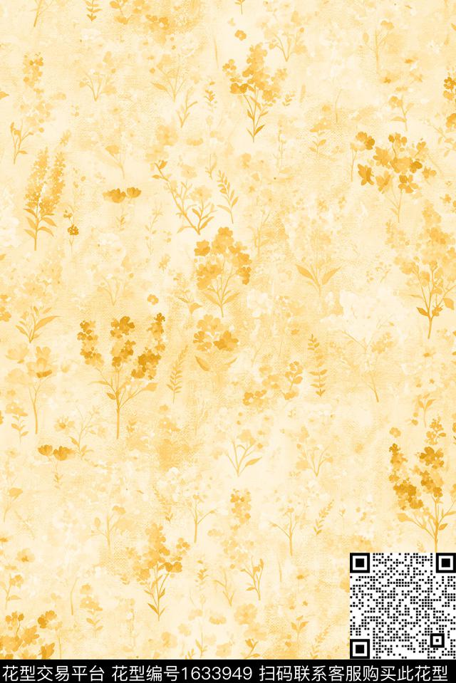花卉水彩花卉肌理数码印花花型下载（图片编号: 1633949） - 瓦栏（Walan）