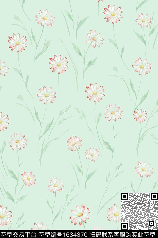 小清新花卉小碎花数码印花花型下载（图片编号: 1634370） - 瓦栏（Walan）