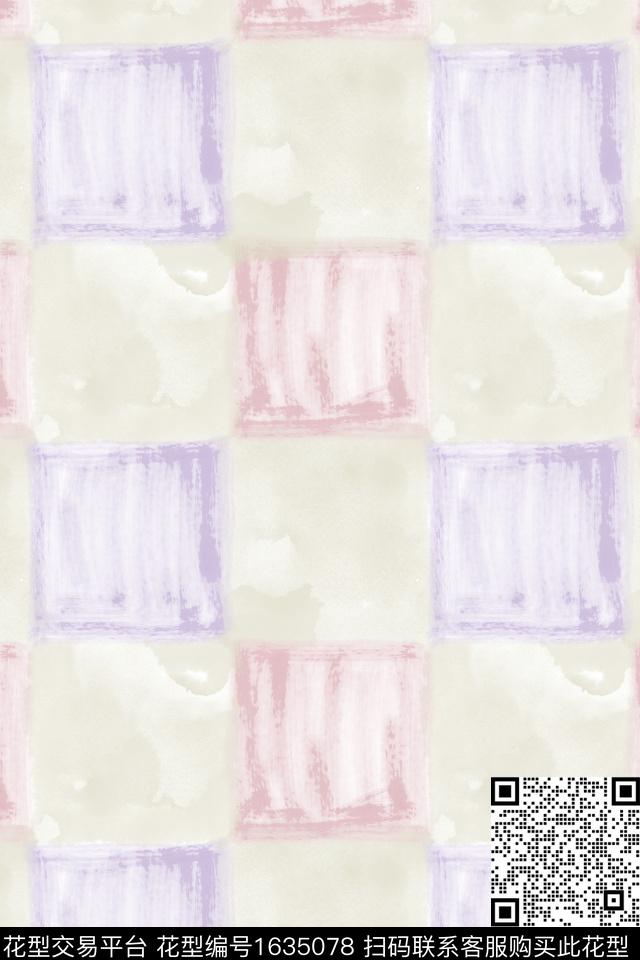 小清新肌理几何数码印花花型下载（图片编号: 1635078） - 瓦栏（Walan）