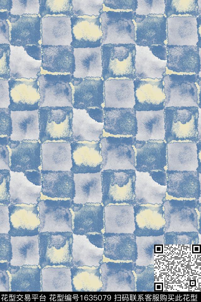 简约牛仔复古数码印花花型下载（图片编号: 1635079） - 瓦栏（Walan）