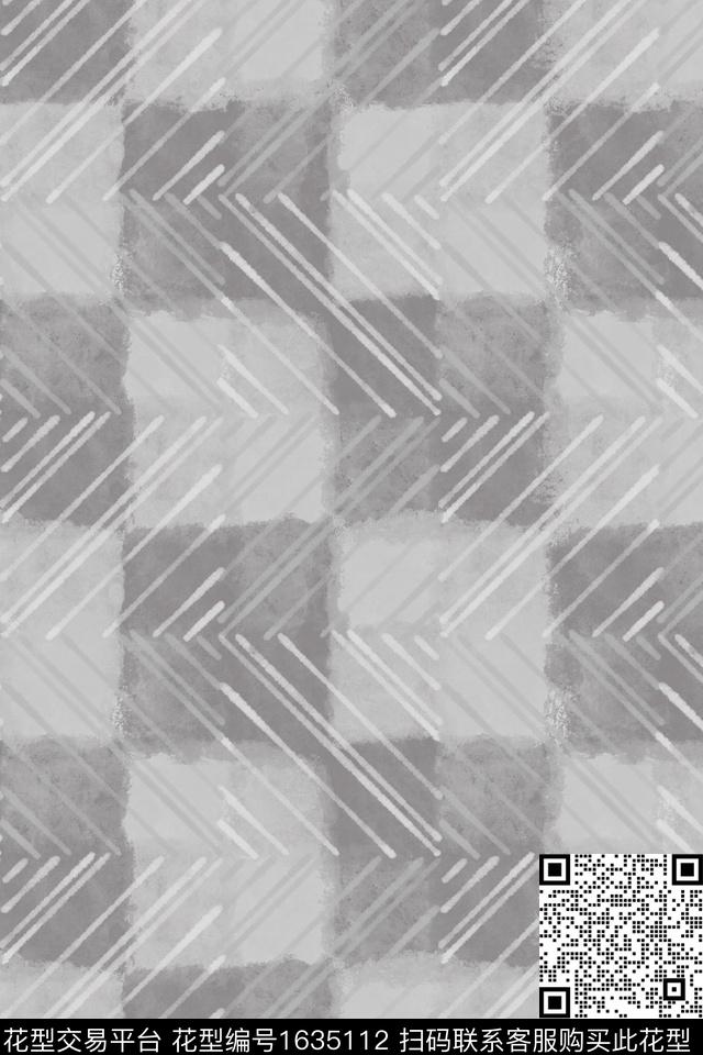 肌理简约笔触数码印花花型下载（图片编号: 1635112） - 瓦栏（Walan）
