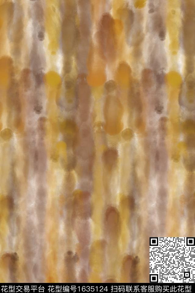 侘寂水彩复古数码印花花型下载（图片编号: 1635124） - 瓦栏（Walan）