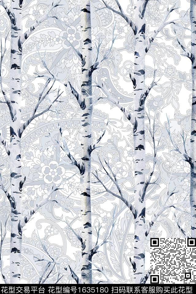 古典花纹民族风佩斯利数码印花花型下载（图片编号: 1635180） - 瓦栏（Walan）