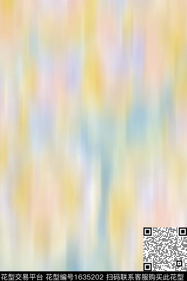 小清新朦胧花卉抽象数码印花花型下载（图片编号: 1635202） - 瓦栏（Walan）