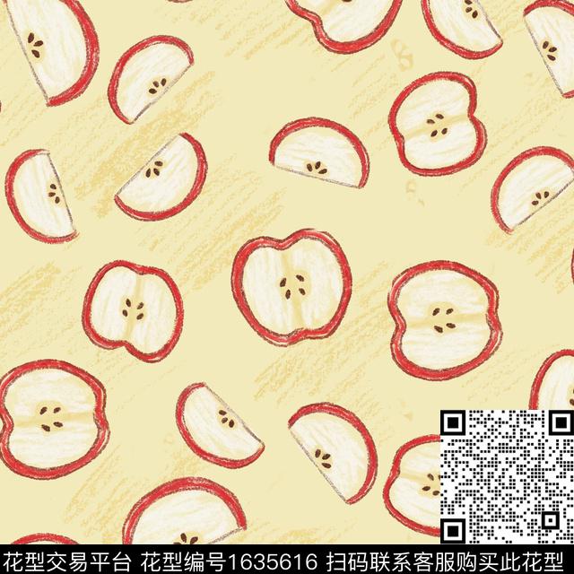小清新趣味水果数码印花花型下载（图片编号: 1635616） - 瓦栏（Walan）