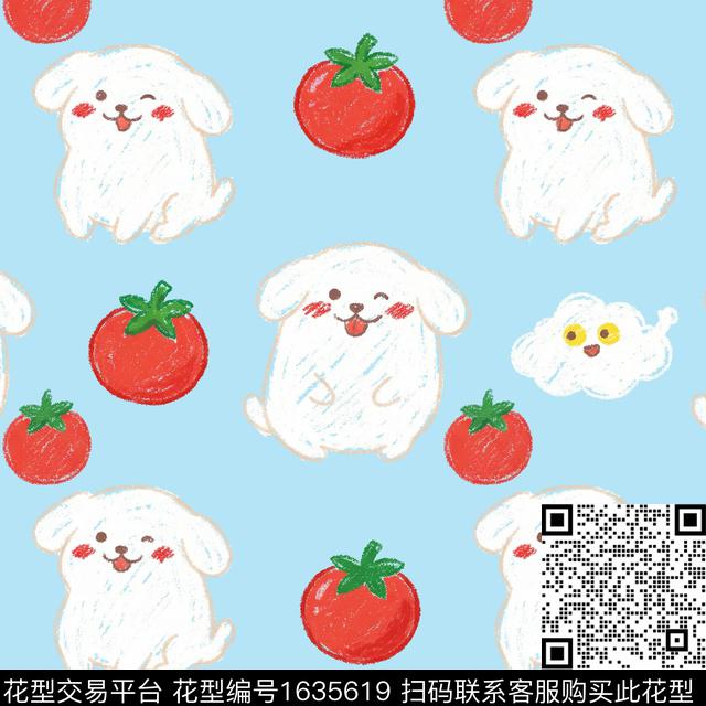 小清新趣味水果数码印花花型下载（图片编号: 1635619） - 瓦栏（Walan）