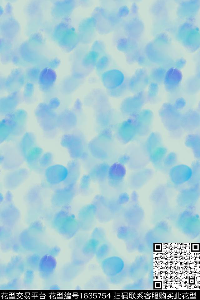 肌理水彩笔触数码印花花型下载（图片编号: 1635754） - 瓦栏（Walan）
