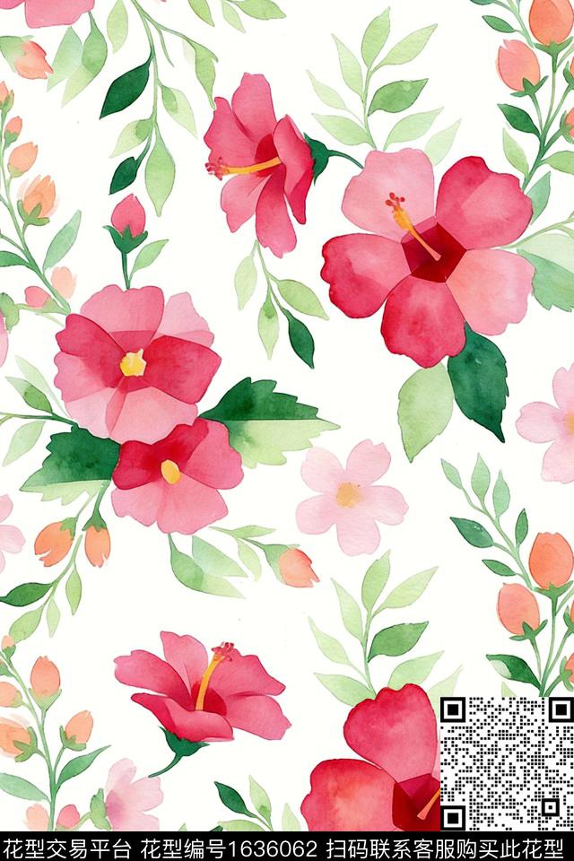 小清新少女田园数码印花花型下载（图片编号: 1636062） - 瓦栏（Walan）