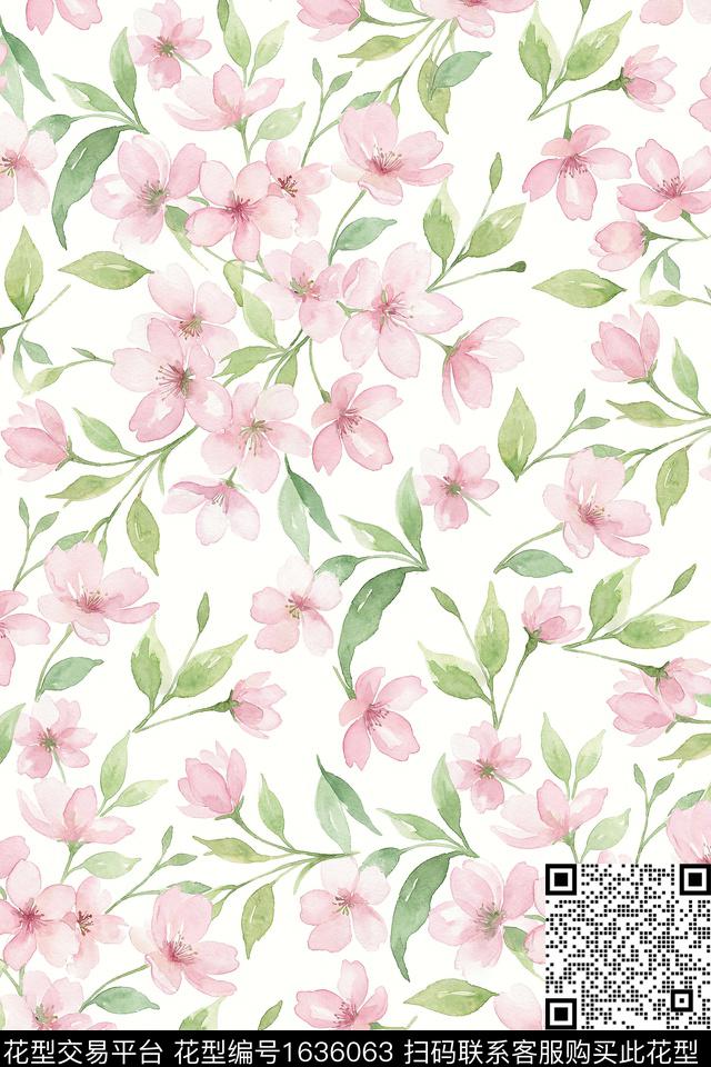 小清新少女田园数码印花花型下载（图片编号: 1636063） - 瓦栏（Walan）