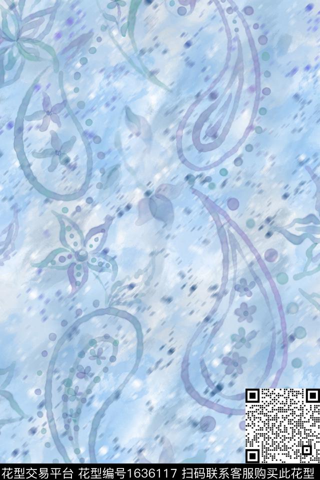 小清新民族风侘寂数码印花花型下载（图片编号: 1636117） - 瓦栏（Walan）