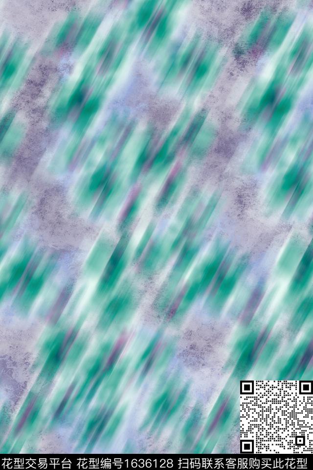 肌理朦胧花卉复古数码印花花型下载（图片编号: 1636128） - 瓦栏（Walan）