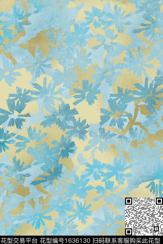 花卉小碎花肌理数码印花花型下载（图片编号: 1636130） - 瓦栏（Walan）