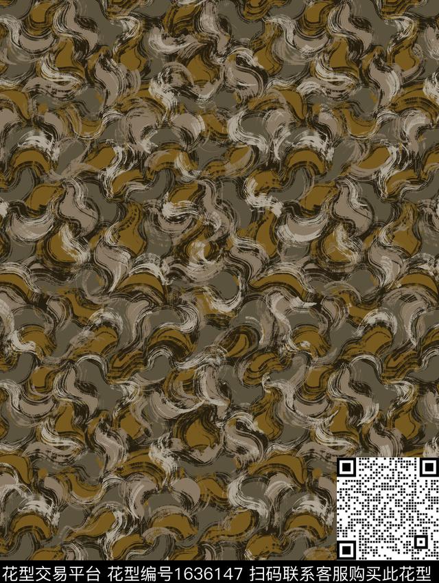 数码花型手绘几何数码印花花型下载（图片编号: 1636147） - 瓦栏（Walan）