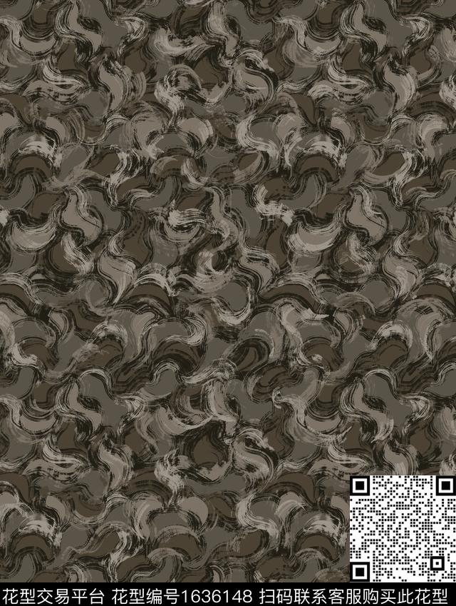 数码花型手绘几何数码印花花型下载（图片编号: 1636148） - 瓦栏（Walan）