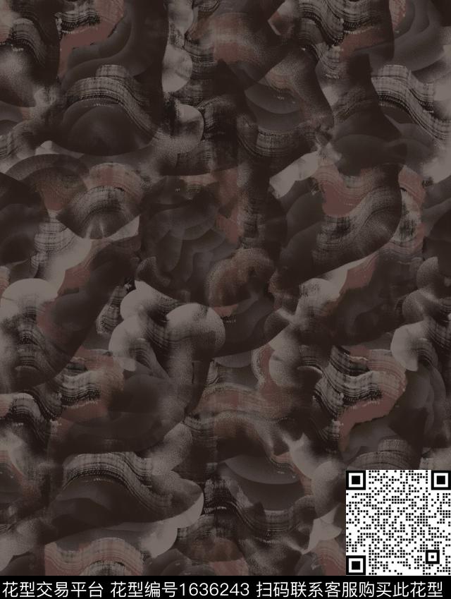 肌理手绘几何数码印花花型下载（图片编号: 1636243） - 瓦栏（Walan）