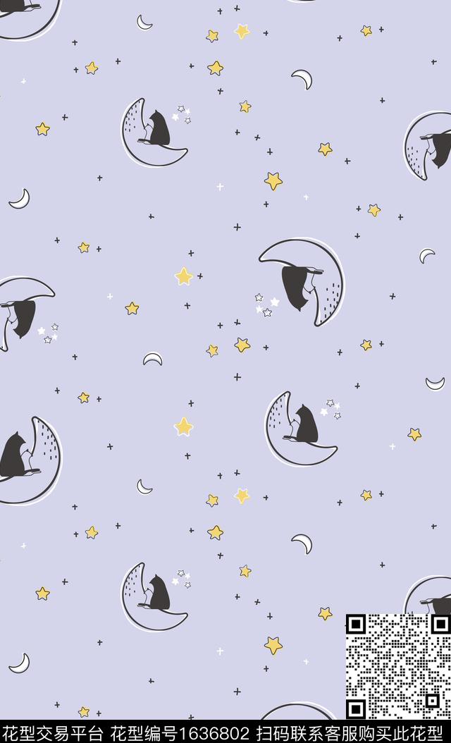 趣味星空家居服传统印花花型下载（图片编号: 1636802） - 瓦栏（Walan）