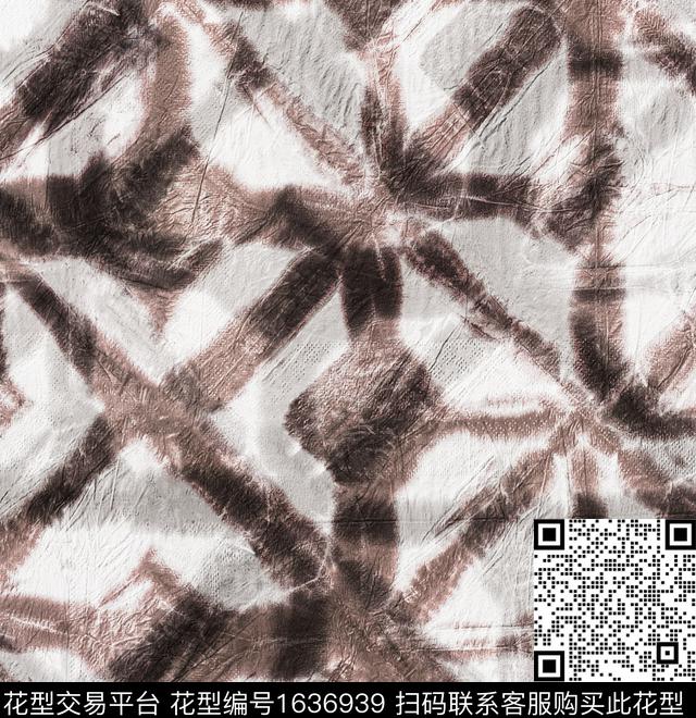 几何肌理扎染数码印花花型下载（图片编号: 1636939） - 瓦栏（Walan）