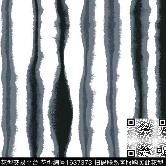 线条水彩条纹数码印花花型下载（图片编号: 1637373） - 瓦栏（Walan）