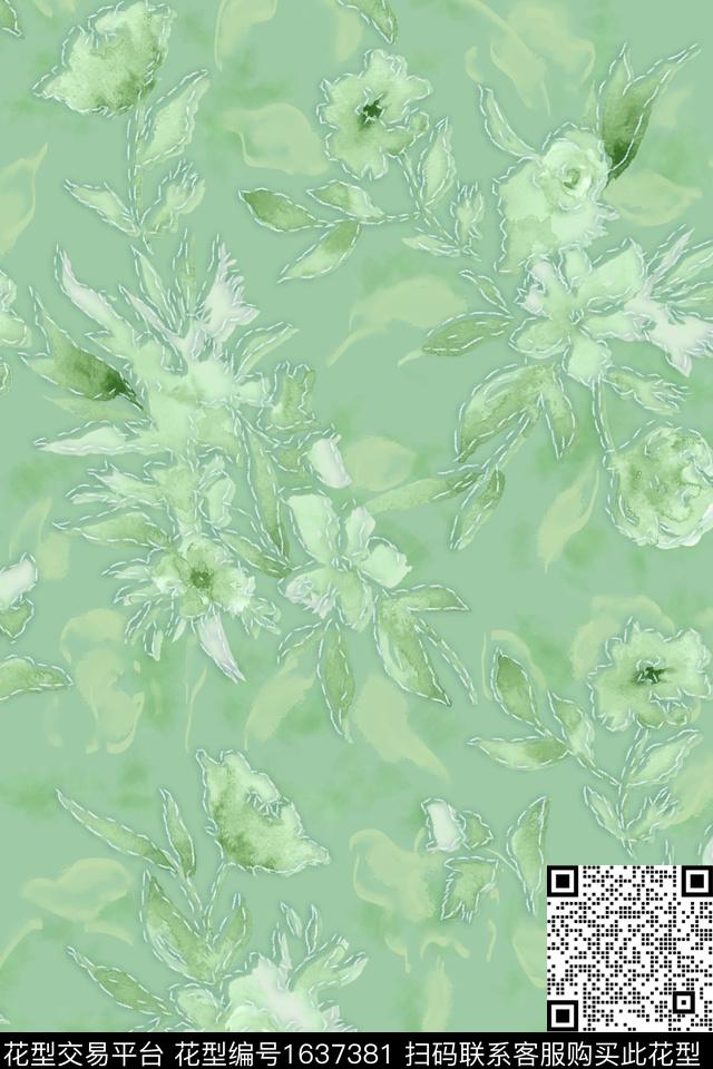 印花花型下载（图片编号: 1637381） - 瓦栏（Walan）