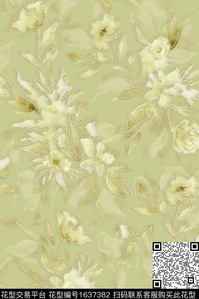 印花花型下载（图片编号: 1637382） - 瓦栏（Walan）