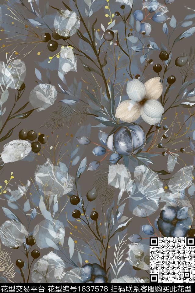印花花型下载（图片编号: 1637578） - 瓦栏（Walan）