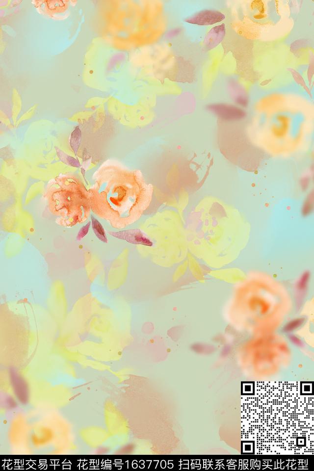 印花花型下载（图片编号: 1637705） - 瓦栏（Walan）
