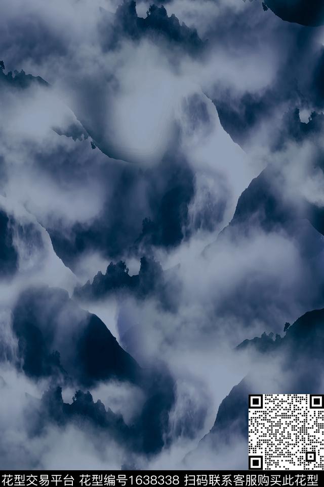 纹理大理石扎染花型数码印花花型下载（图片编号: 1638338） - 瓦栏（Walan）