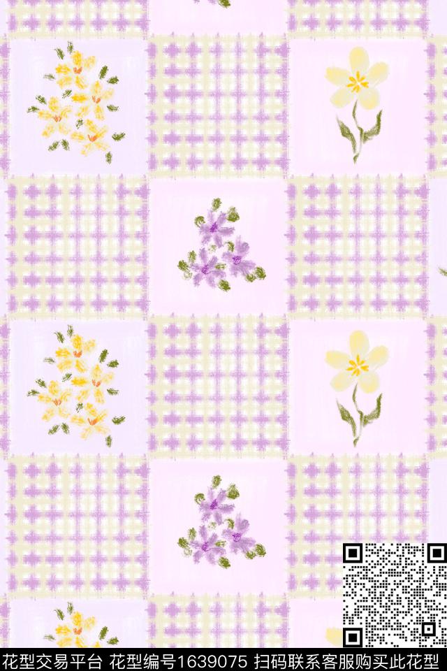小清新花卉小碎花数码印花花型下载（图片编号: 1639075） - 瓦栏（Walan）