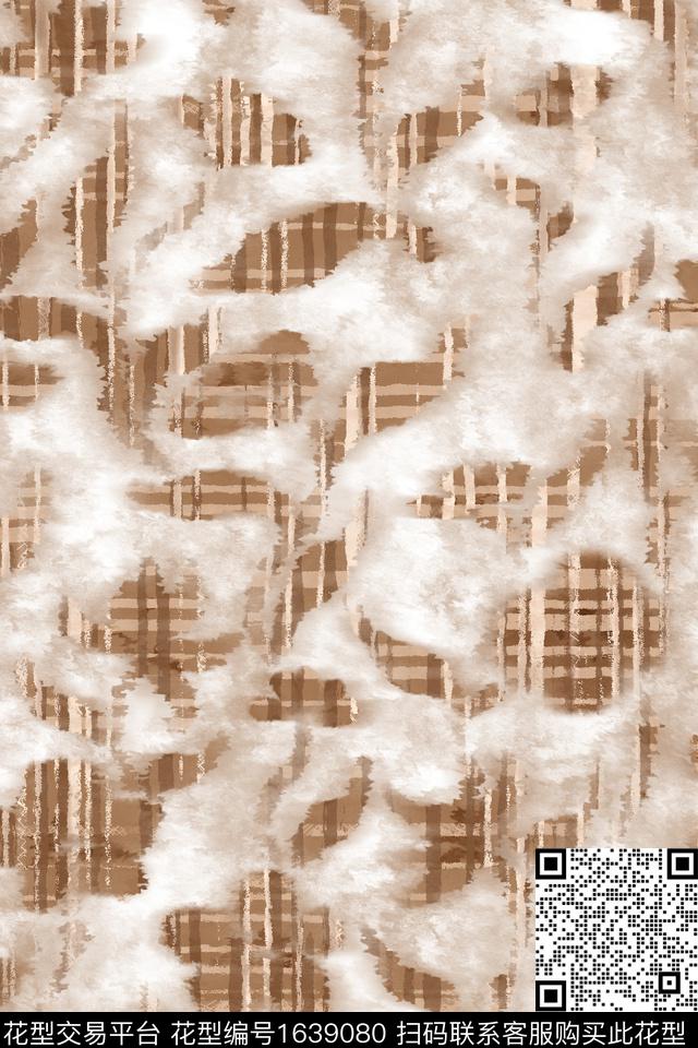 剪影混合拼接波西米亚数码印花花型下载（图片编号: 1639080） - 瓦栏（Walan）