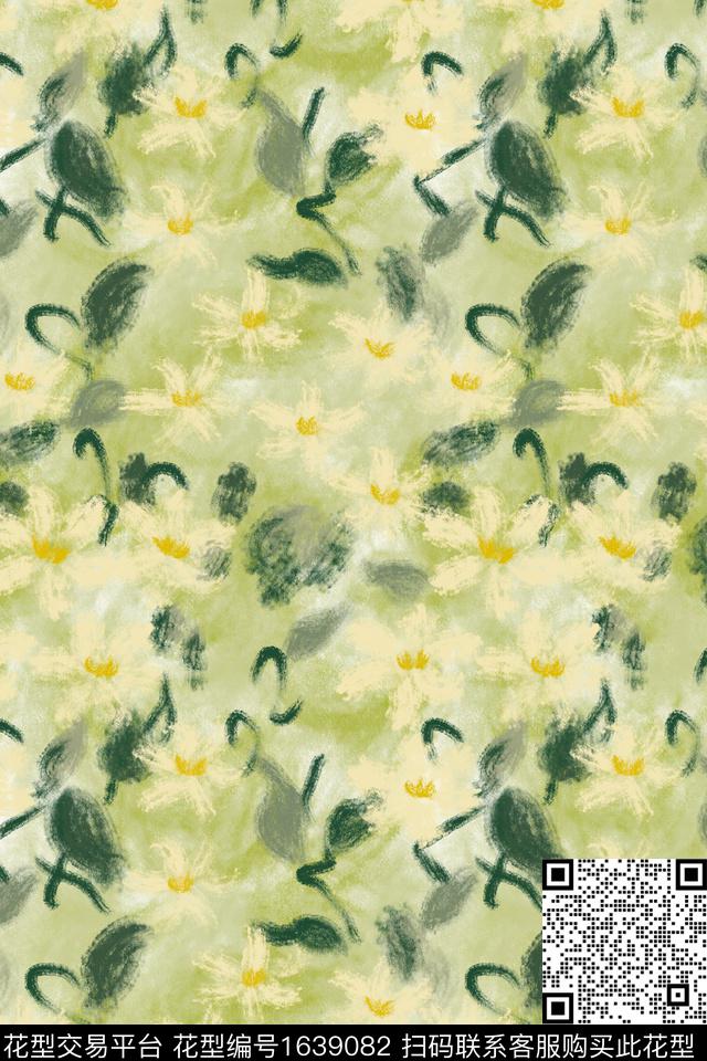 清爽底花卉花卉小碎花数码印花花型下载（图片编号: 1639082） - 瓦栏（Walan）