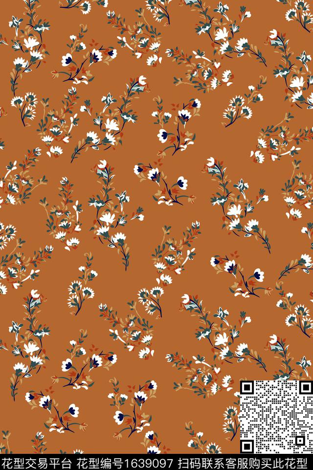 花卉小碎花传统印花花型下载（图片编号: 1639097） - 瓦栏（Walan）