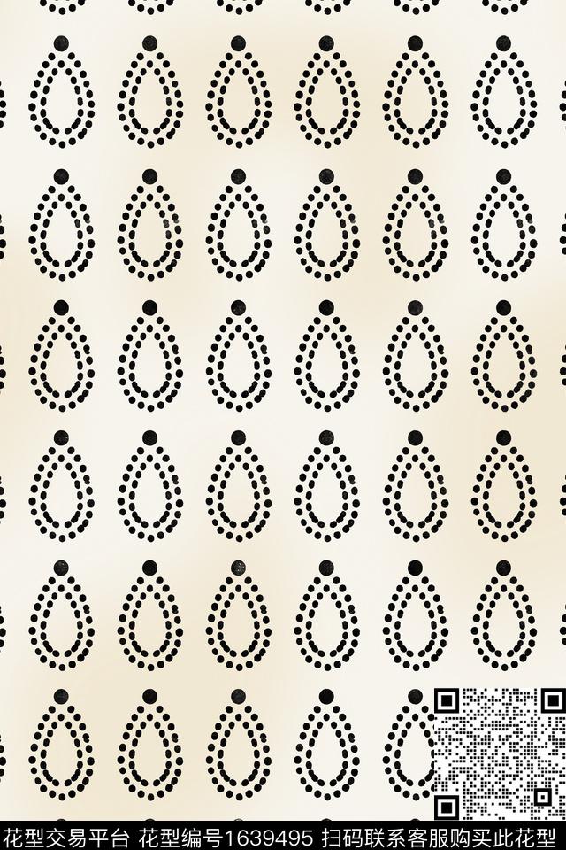 几何波点数码印花花型下载（图片编号: 1639495） - 瓦栏（Walan）
