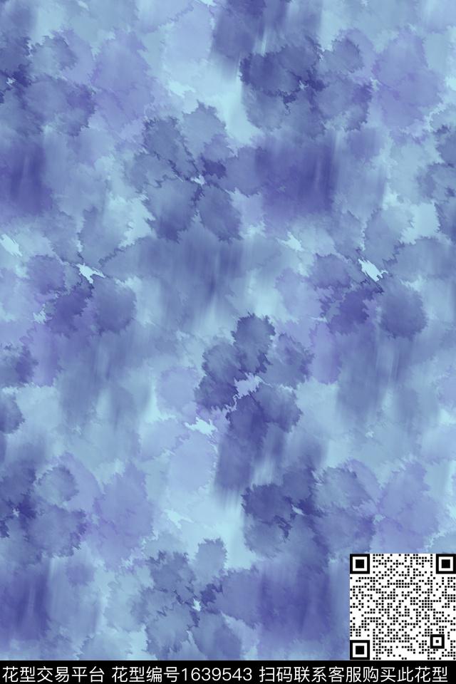 花卉水彩朦胧花卉数码印花花型下载（图片编号: 1639543） - 瓦栏（Walan）