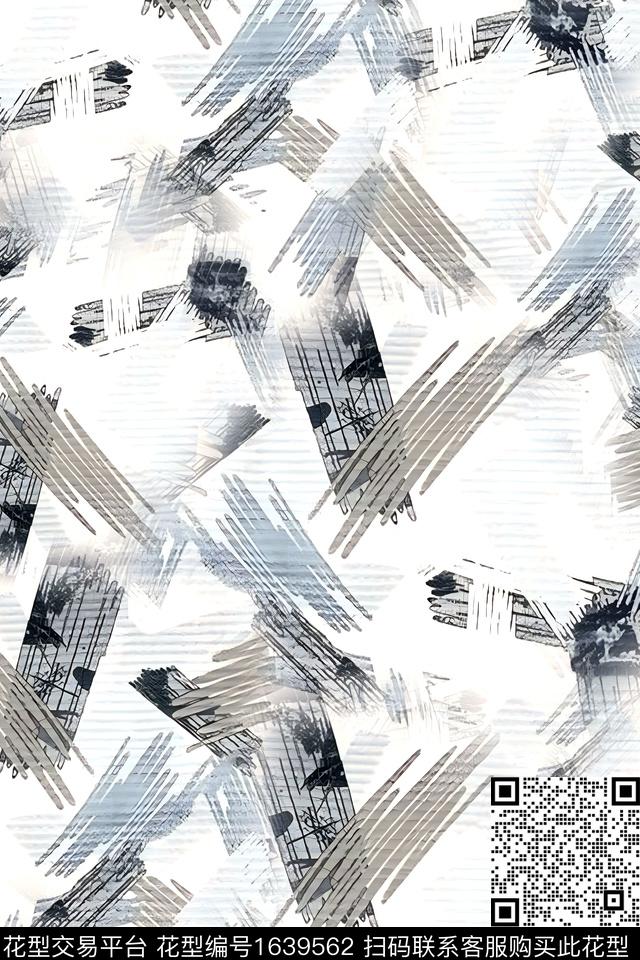 衬衫几何男装数码印花花型下载（图片编号: 1639562） - 瓦栏（Walan）
